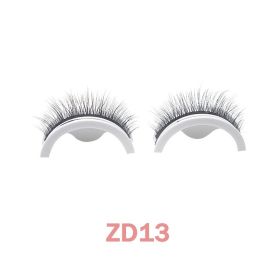 1Pair Glue-free False Eyelashes Wispy Natural Lashes Long Eyelash Self-adhesive Lash Extension Reusable Handmade Lash For Makeup - ZD13