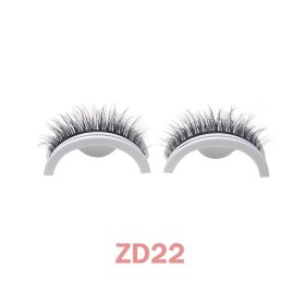 1Pair Glue-free False Eyelashes Wispy Natural Lashes Long Eyelash Self-adhesive Lash Extension Reusable Handmade Lash For Makeup - ZD22