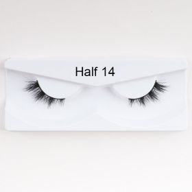 1Pair Mink Half Lashes Soft Thick Eye End Lengthening Faux Eyelashes Natural Long Handmade Eyelash Cross Curl 3D Lash For Makeup - 14