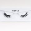 1Pair Mink Half Lashes Soft Thick Eye End Lengthening Faux Eyelashes Natural Long Handmade Eyelash Cross Curl 3D Lash For Makeup - 12