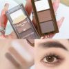 3 Color Eyebrow Powder Palette Waterproof Portable Easy To Color Eyebrow Cream Long-lasting Natural Eyebrow Powder Makeup Tools - 02