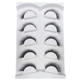 New 5Pairs High Quality Faux Eyelashes Handmade 3D Winged Natural Long Lashes Soft Cat Eye Fake Eyelash For Eye Makeup Wholesale - ZY19978-D289