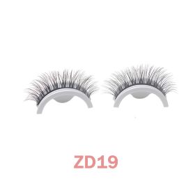 1Pair Glue-free False Eyelashes Wispy Natural Lashes Long Eyelash Self-adhesive Lash Extension Reusable Handmade Lash For Makeup - ZD19