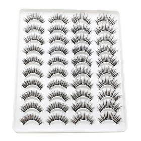 20 Pairs Mink Lashes Natural False Eyelashes Dramatic Volume Fake Lashes Soft Thick Long Eyelashes Wispy Makeup Extension 2022 - YP206