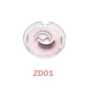 1Pair Glue-free False Eyelashes Wispy Natural Lashes Long Eyelash Self-adhesive Lash Extension Reusable Handmade Lash For Makeup - ZD01