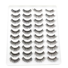 20 Pairs Mink Lashes Natural False Eyelashes Dramatic Volume Fake Lashes Soft Thick Long Eyelashes Wispy Makeup Extension 2022 - YP205