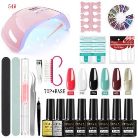 Nail Gel Kit Professional Nail Set With 120W/54W UV Nail Lamp And Nail Drill For All Drying Gel Nail Polish Manicure Set - YH04-3