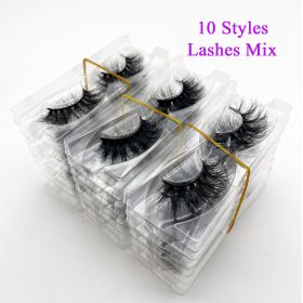 Wholesale 20/30/40/50Pairs Eyelashes 3D Mink Lashes Handmade Fluffy Dramatic Lashes Cruelty Free False Eyelashes Makeup Lashes - 10 pairs - Random Mix