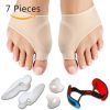 7Pcs/Set Bunion Corrector Gel Pad Stretch Nylon Hallux Valgus Protector Guard Toe Separator Orthopedic Supplies Foot Care Tool - 7Pcs