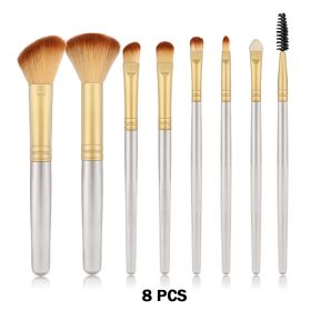 24Pcs Makeup Brushes Set Cosmetics Foundation Blush Kit Powder Eyeshadow Tool Kabuki Blending Make Up Pinceles De Maquillaje - Champagne-8PCS