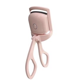 Portable Heated Eyelash Curler Electric Temperature Control Mini Eyelash Curler Electric Charging Makeup Tool - pink - 150mA