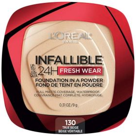 L'Oreal Paris Infallible Up to 24H Fresh Wear Foundation in a Powder;  True Beige;  0.31 fl. oz - L'Oreal Paris