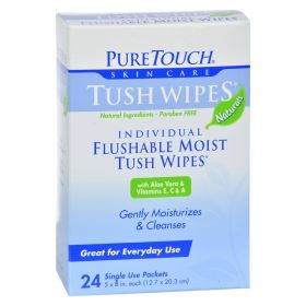 Puretouch Tush Wipes Flushable - 24 Wipes - 0394429