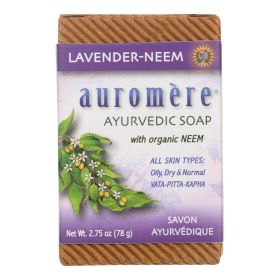 Auromere Bar Soap - Ayurvedic Lavender Neem - 2.75 oz - 0164897