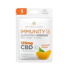 Sky Wellness CBD Immunity Gummies 125mg 5ct + CBG + Elderberry - 125mg - Elderberry