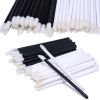 50pcs Diposable Lip Brush Makeup Mascara Wands Lipstick Micro Brushes Applicators Cleaner - 50pcs Black