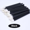 50pcs Diposable Lip Brush Makeup Mascara Wands Lipstick Micro Brushes Applicators Cleaner - 50pcs Black