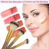 24Pcs Makeup Brushes Set Eye Shadows Face Foundation Brushes Cruelty-Free Synthetic Fiber Bristles - Gold