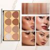 Highlighter Palette Tropical Highlighter Makeup Palette Metallic Shimmer Highlight Powder Palette Kit - 01