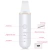 Ultrasonic Facial Skin Scrubber Deep Facial Cleaning Machine Removal Dirt Blackhead Face Ultrasonic Skin Scrubber Machine - White