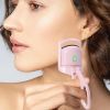 Portable Heated Eyelash Curler Electric Temperature Control Mini Eyelash Curler Electric Charging Makeup Tool - pink - 230mA