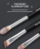 MAANGE 12 Pcs Makeup Brushes Set Eyeshadow Eyeliner Eyelash Eyebrow Brush Beauty Make up Blending Tools Maquiagem - Black