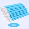 50pcs Diposable Lip Brush Makeup Mascara Wands Lipstick Micro Brushes Applicators Cleaner - 50pcs Blue