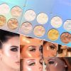 Highlighter Palette Illuminator Powder Palette White Highlighter Baked Waterproof Long Lasting Brilliant Lighten Skin Makeup Palette - 01