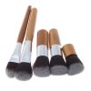 11 Pcs Bamboo Handle Makeup Brushes Beauty Tools Set - A