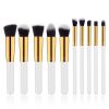 Travel Kit Mini Makeup Brush Set of 10 (White Gold) - default