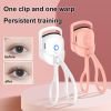 Eyelash Curler Portable Electric Heated Comb Eye Lash Perm Long Lasting Eyelashes Curls Thermal Eyelash Curler Makeup Tools - Pink