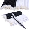 50pcs Diposable Lip Brush Makeup Mascara Wands Lipstick Micro Brushes Applicators Cleaner - 50pcs White