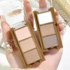 3 Color Eyebrow Powder Palette Waterproof Portable Easy To Color Eyebrow Cream Long-lasting Natural Eyebrow Powder Makeup Tools - 01