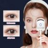 Portable Heated Eyelash Curler Electric Temperature Control Mini Eyelash Curler Electric Charging Makeup Tool - white - 150mA